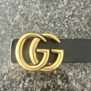 Black GG belt designer inspired